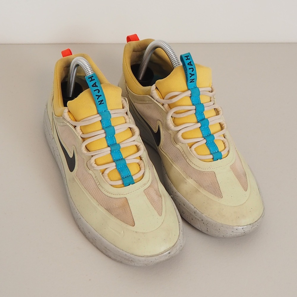 Nike SB Nyjah Free 2 Skate Shoes in Beach Topaz Gold Mens 7.5 Womens 9 Sneakers